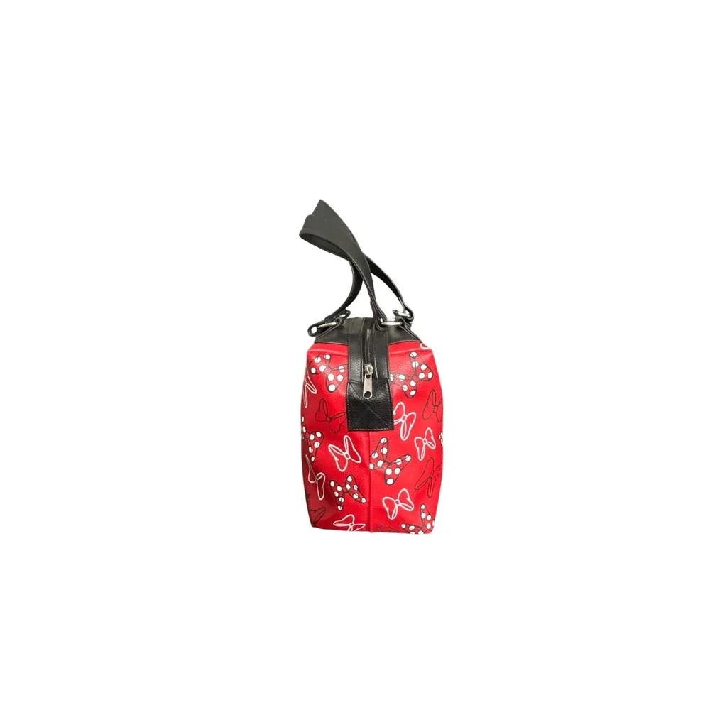 Disney Handbag Women OS Red Minnie Mouse Say Yes to Bows Satchel Faux Leather